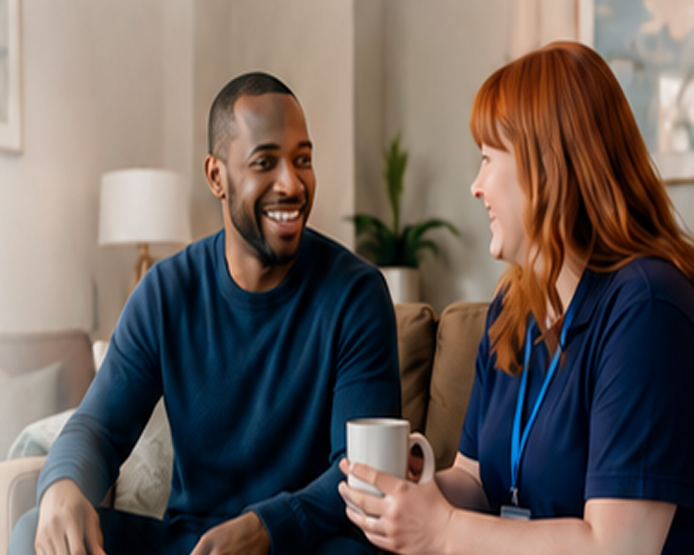 Supportive lounge conversation